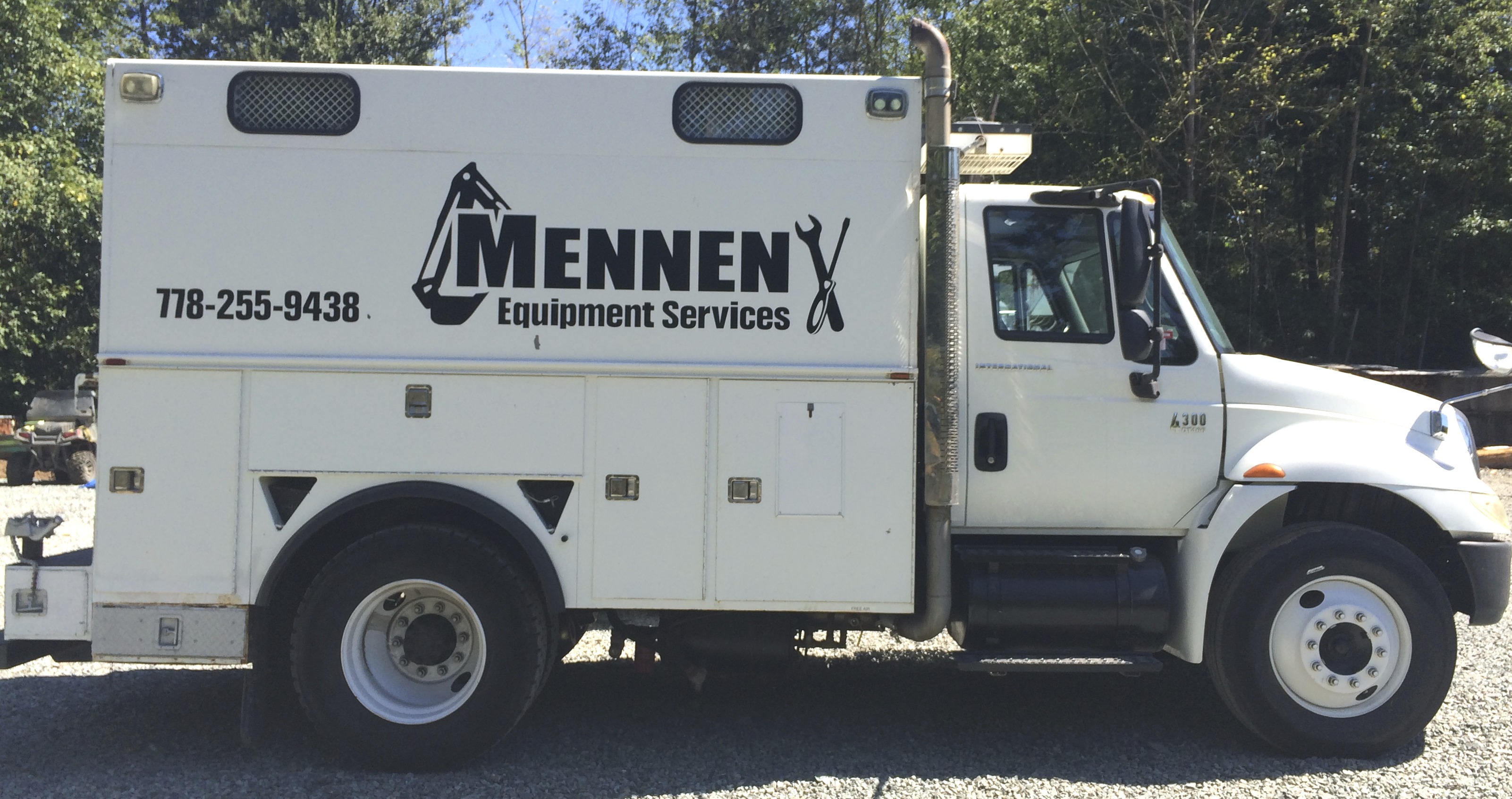 Black vinyl cut lettering